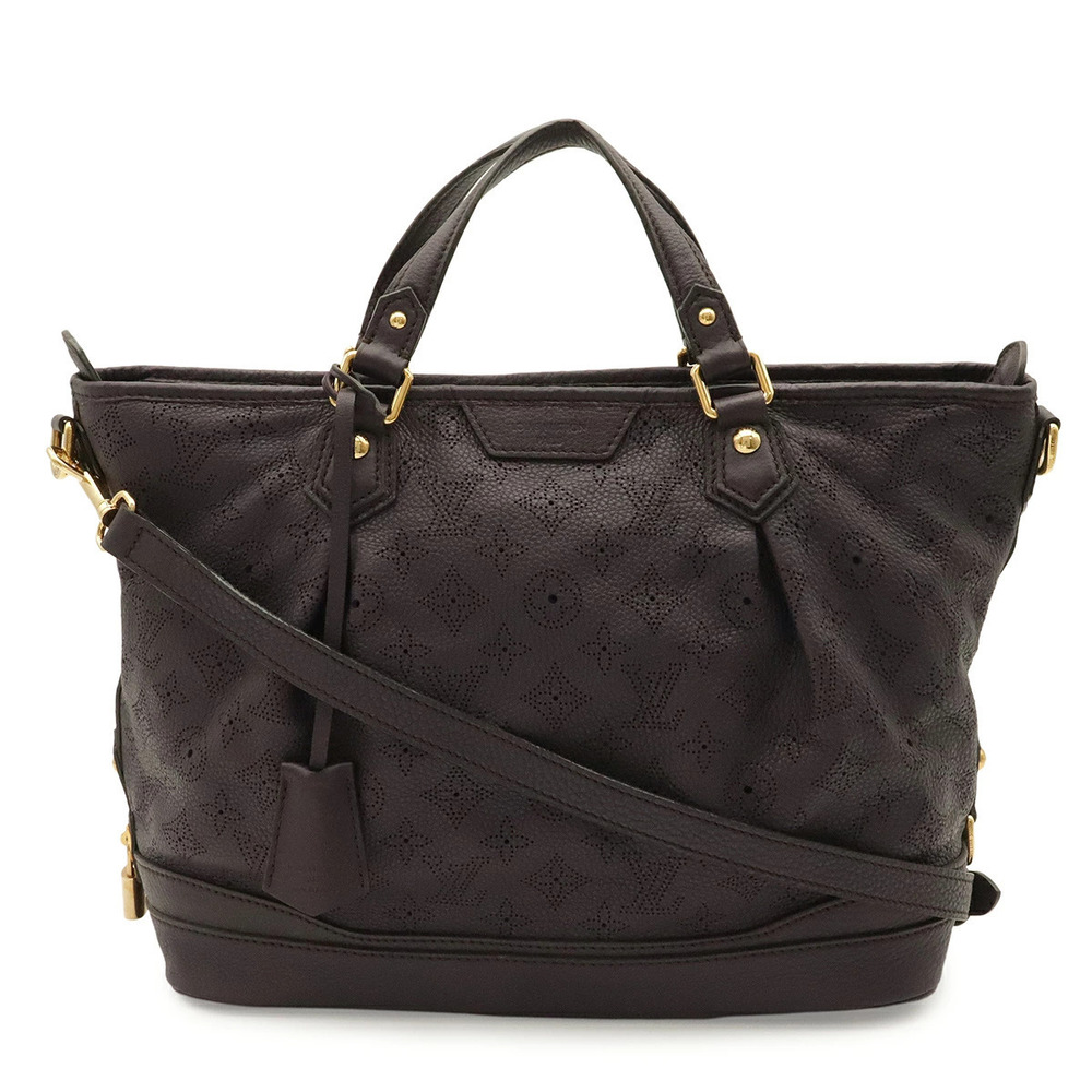 LOUIS VUITTON Stella Monogram Mahina Tote Bag Handbag Shoulder Leather Purple